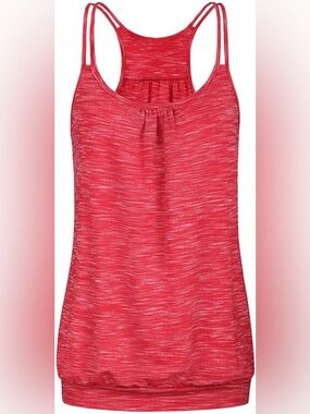 Women’s Boho Red Space-Dyed Tank Top - Size Large